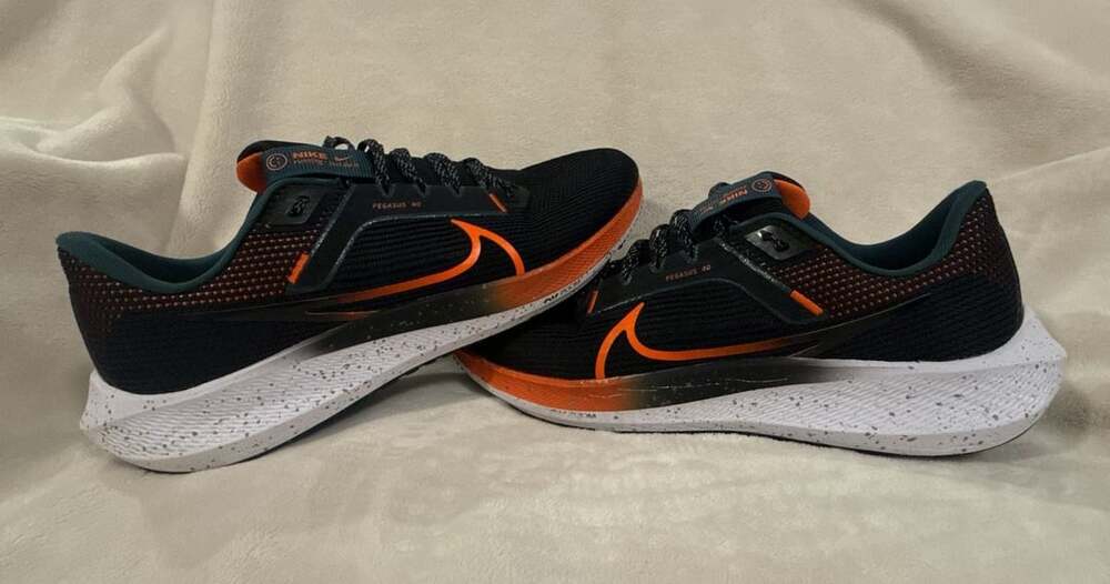 Nike Air Zoom Pegasus 40 Black Safety Orange Running Shoes